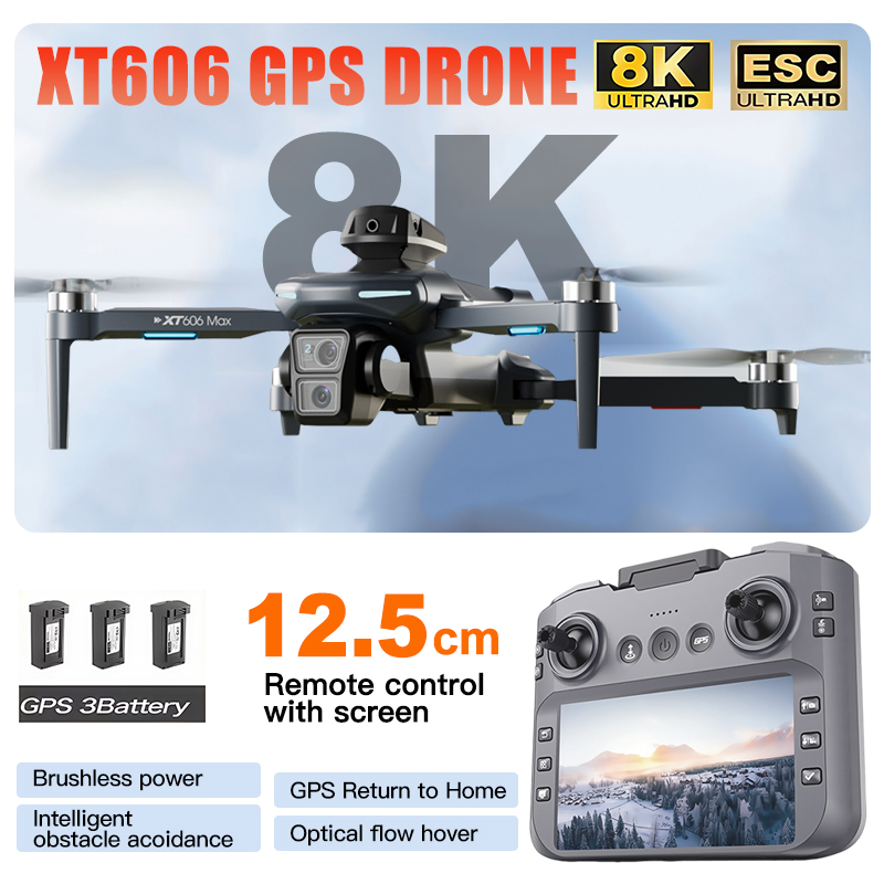 Jjrc Drone X12 - XT606 MAX 3 battery Drone 4k