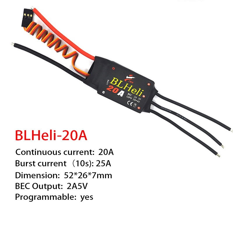 1-3Pcs Brushless ESC BLHeli 20 - Drone Motor 评论和价格